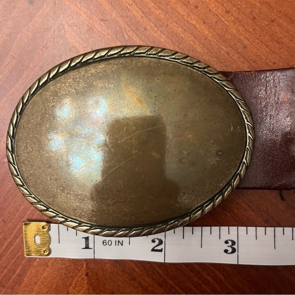 Western Buckle Braided Leather Belt - Picture 4 of 5